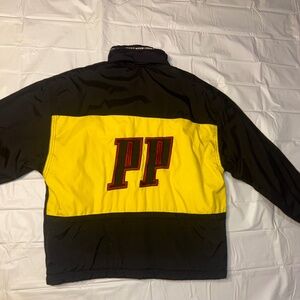 VTG Pelle Pelle Black Black Heavy hoody Zip Up Jacket Size L Hip Hop